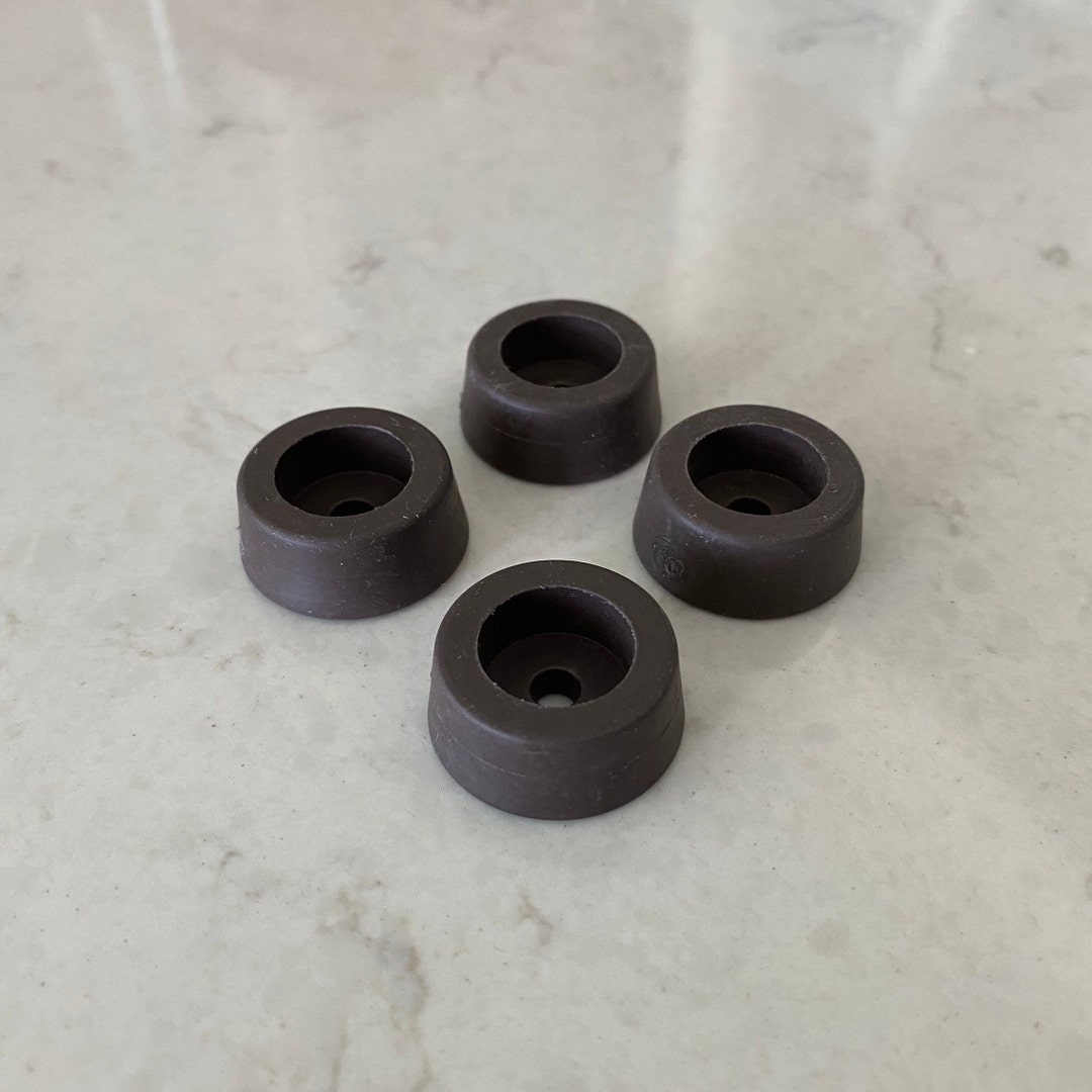 Round Rubber Feet for Cutting Board, Charcuterie Boards Brown Set of 4