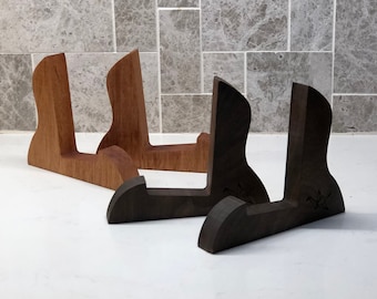Cutting Board Stands, Serving Board Stands - Premium local Walnut Mahogany - Handcrafted in Canada - Pair