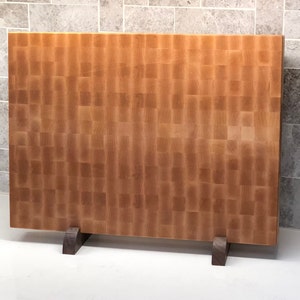 End Grain Cutting Chopping Board, Thick Butcher Block - Premium Local Maple - Handmade Canada - Opt Juice Groove, Handles - FREE Conditioner image 2