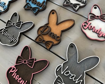 Bunny Tag Svg | Etsy