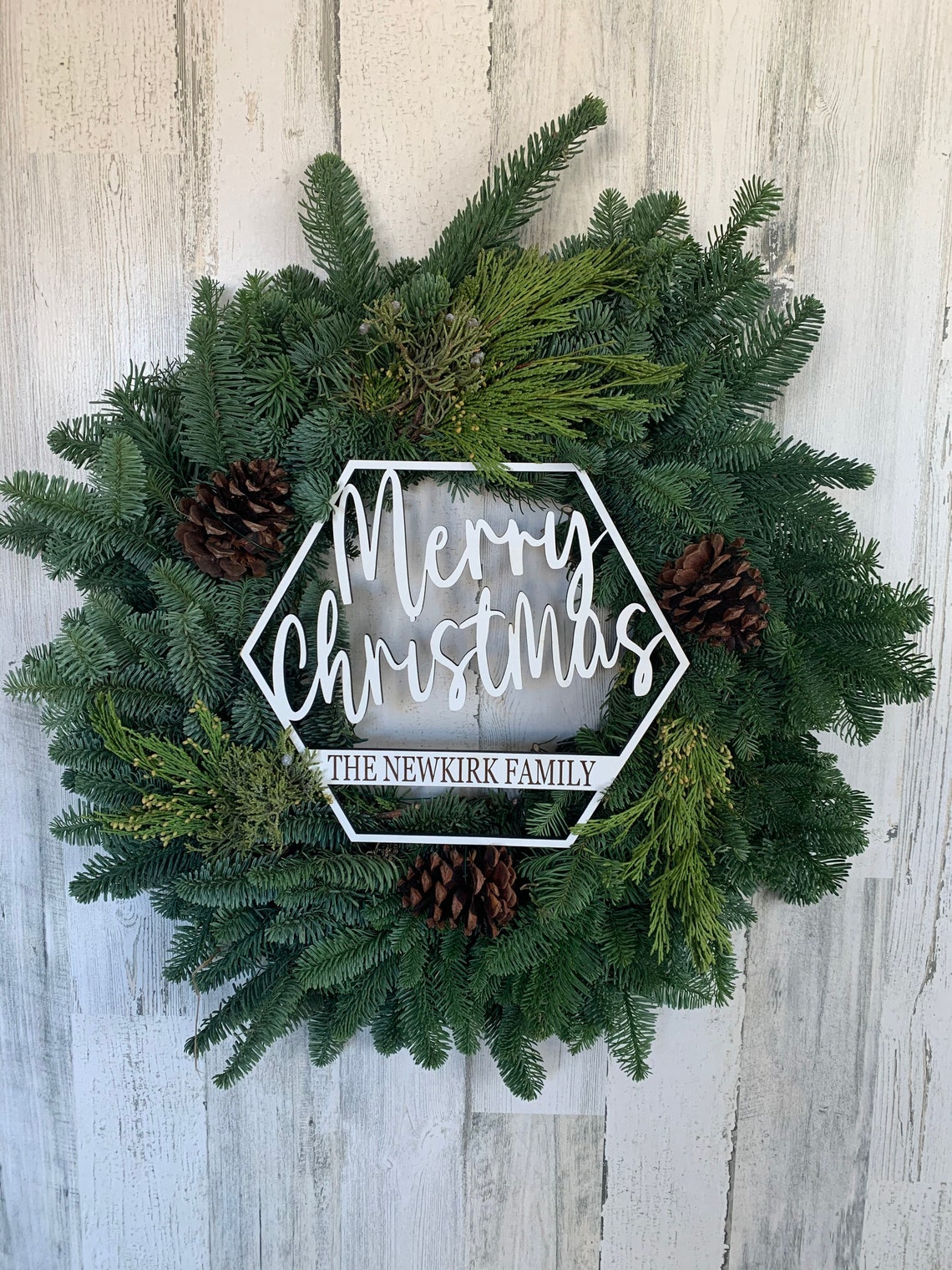 Engraved Last Name Merry Christmas Sign Merry Christmas 3D | Etsy
