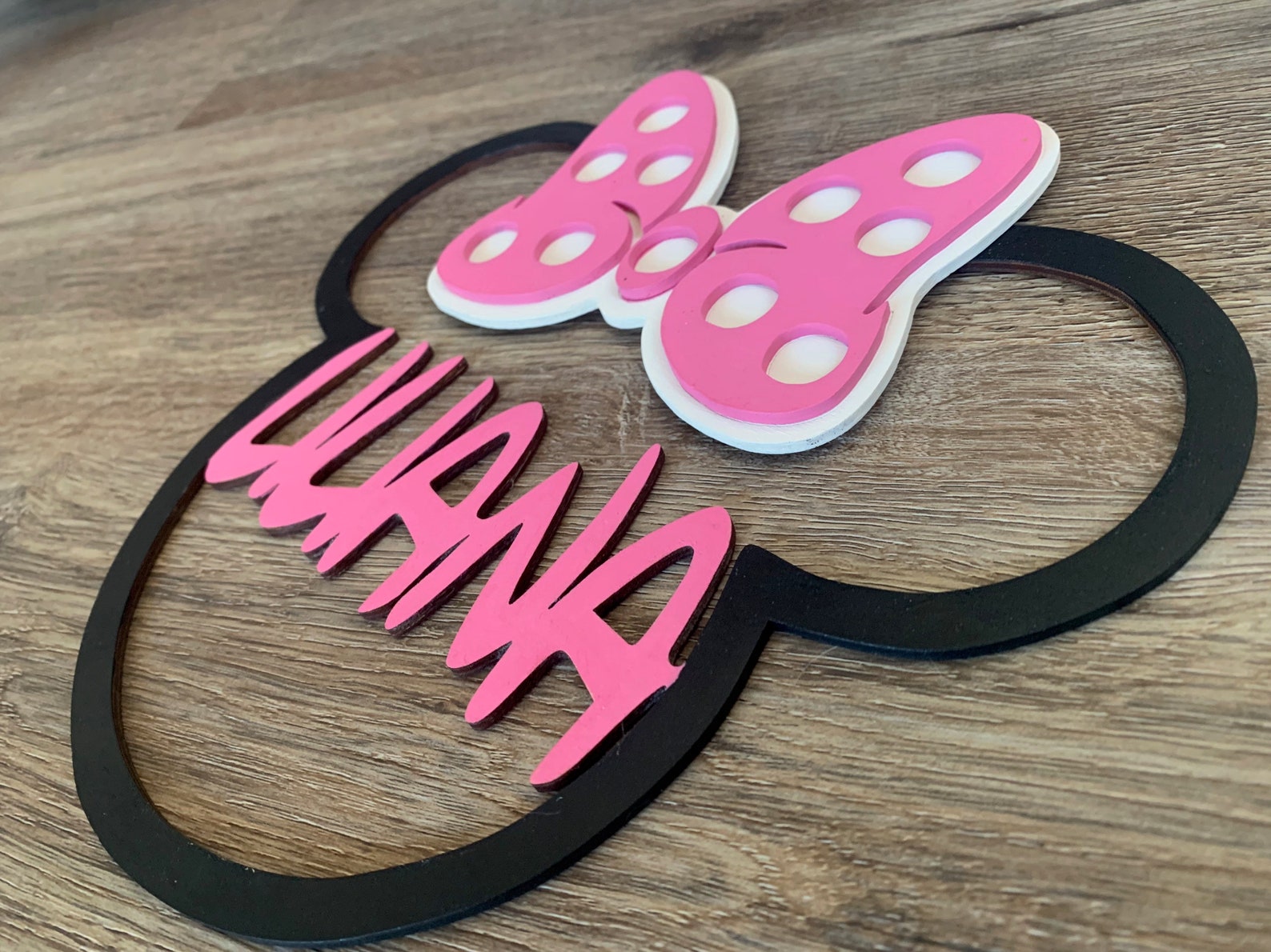 Minnie Mouse Name Sign Disney Themed Name Minnie Mouse | Etsy