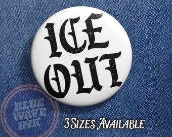 ICE OUT – Anti-Ice Agents Protest Pin, No ICE Political Activist Design for Rallies and Marches