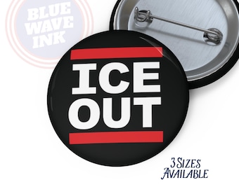 ICE OUT – Anti-Ice Agents Protest Pin, No ICE Political Activist Design for Rallies and Marches