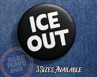 ICE OUT – Anti-Ice Agents Protest Pin, No ICE Political Activist Design for Rallies and Marches