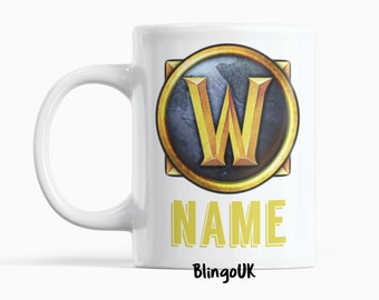 Personalised Gift Blood Elf Mage Mug Money Box Cup World Warcraft WOW Warlock 
