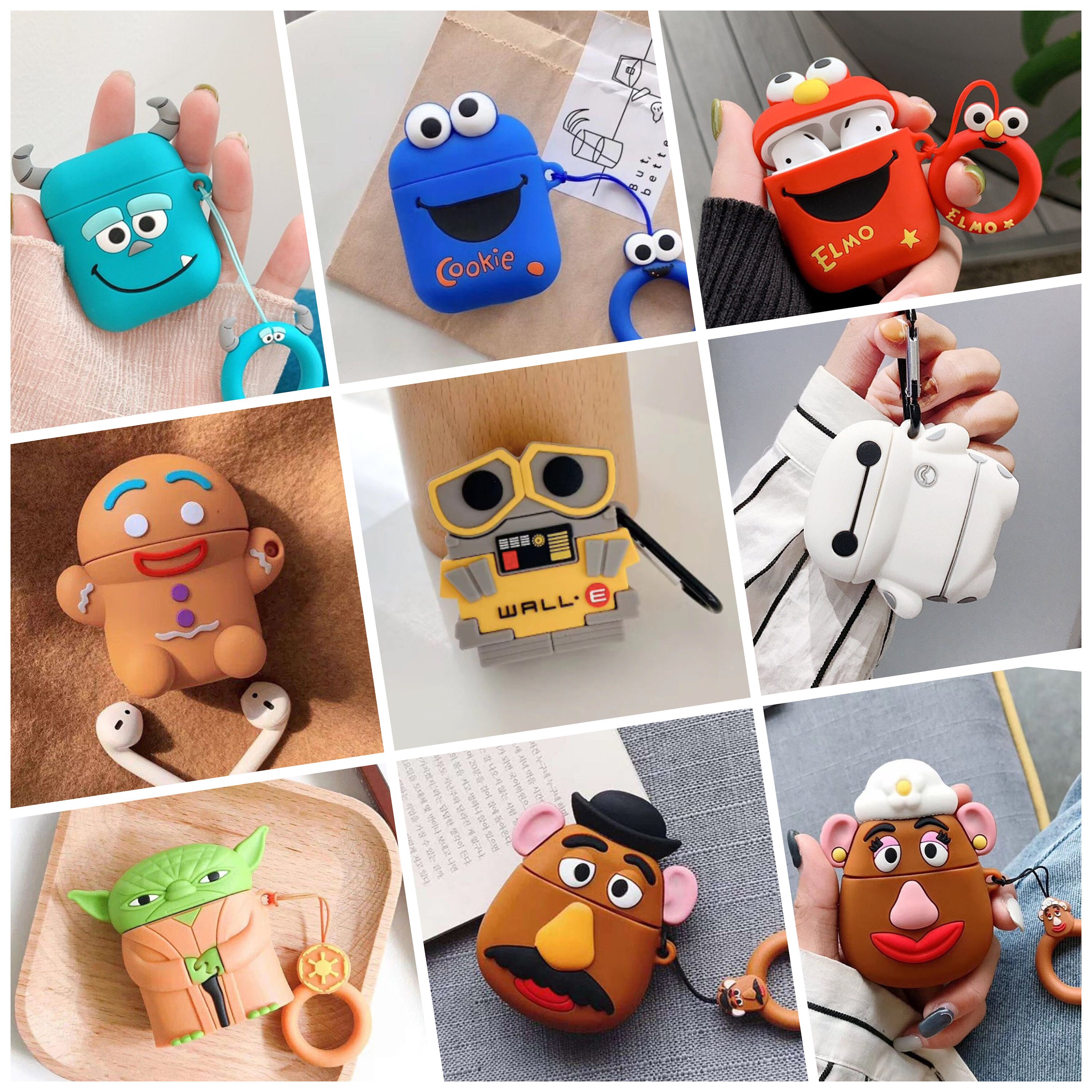 Silicone 3D Cartoon Airpods 1 2 Case Full Protection | Etsy