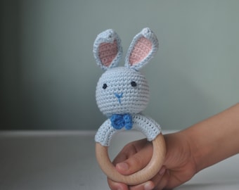Bunny rattle toy