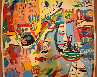 Small harbor” Lynn Larson Inlow Limited Edition Signed Artist Serigraph