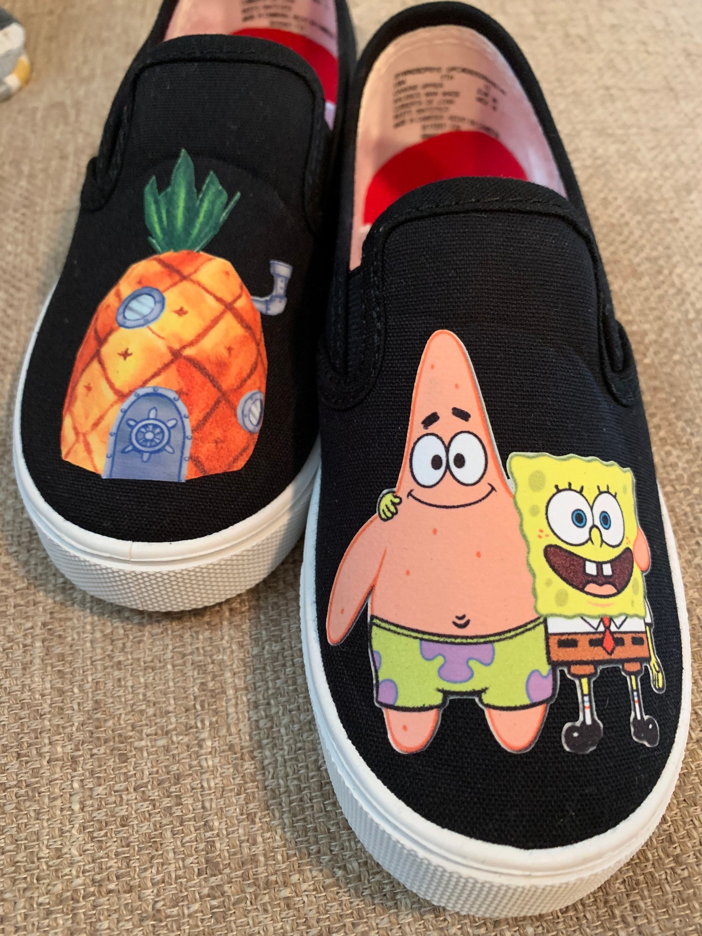 Spongebob shoes sponge bob shoes boys shoes kids shoes | Etsy