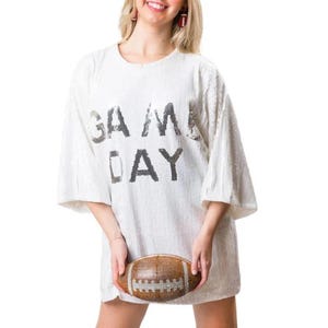 Sequined Game Shirt Dress