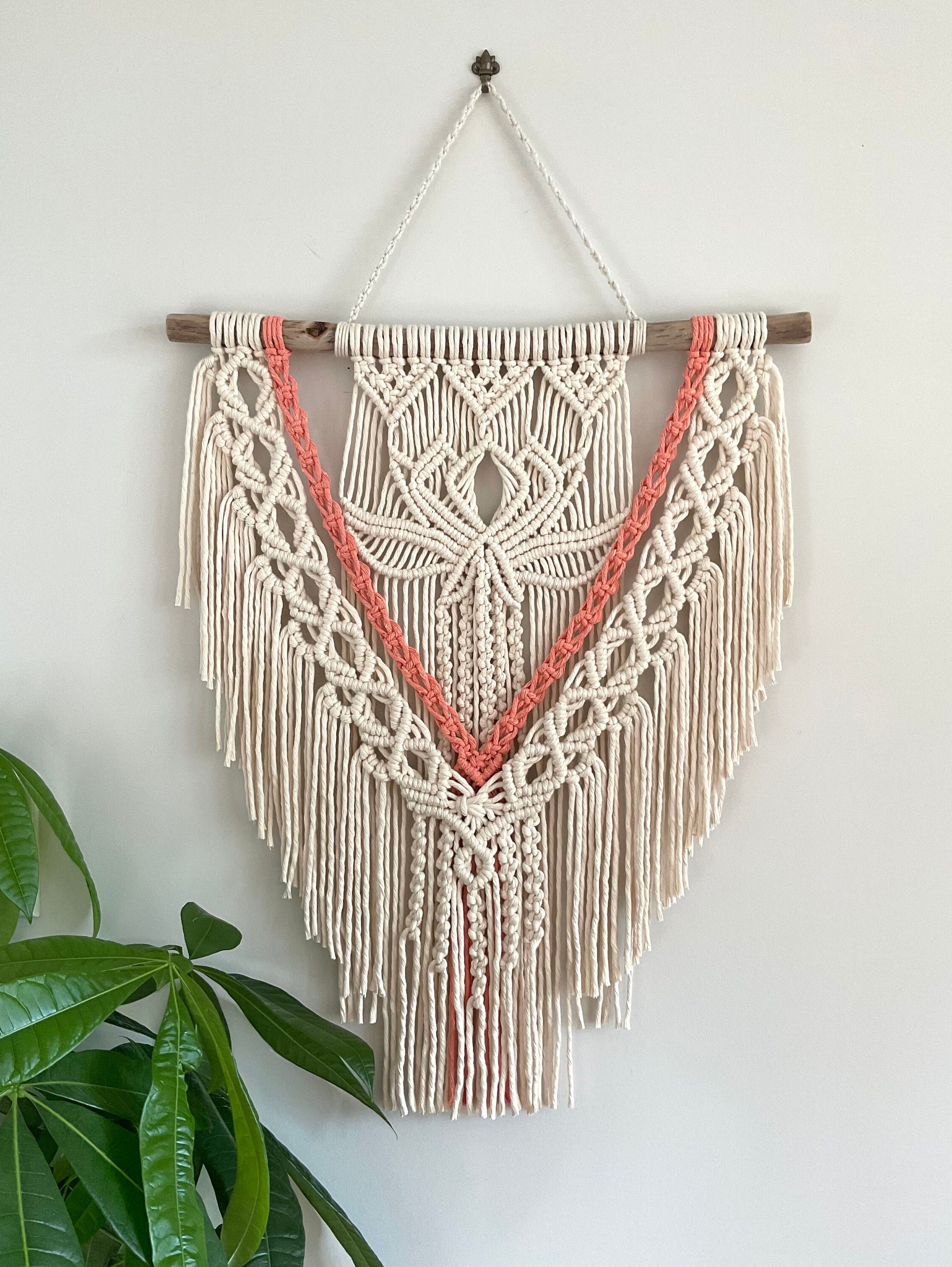 Macrame Wall Hanging Lotus Flower Macramé Tapestry Art Boho Etsy Canada