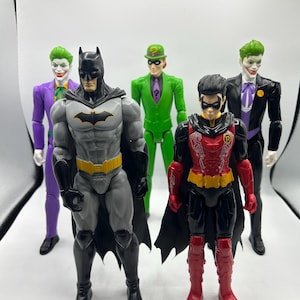 GIANT Lot of D.C. Comic 12-inch Batman + Villians Action Figures