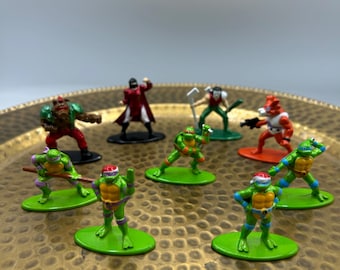 Lote coleccionable de figuras Nanometal de las Tortugas Ninja Adolescentes Mutantes de Jada Toys Nickelodeon