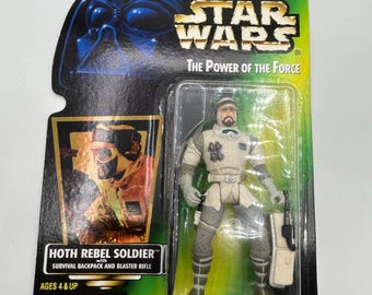 VINTAGE Star Wars Macht der Macht: Hoth Rebellen Soldat 3,75 Zoll Figur 1996