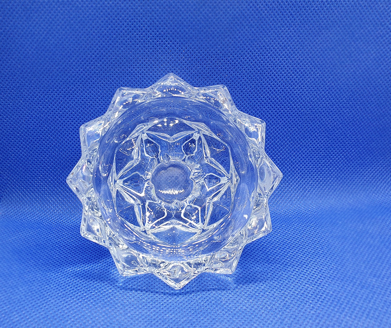 Vintage Clear Solid Reims France Glass Candle Holder Vintage Etsy