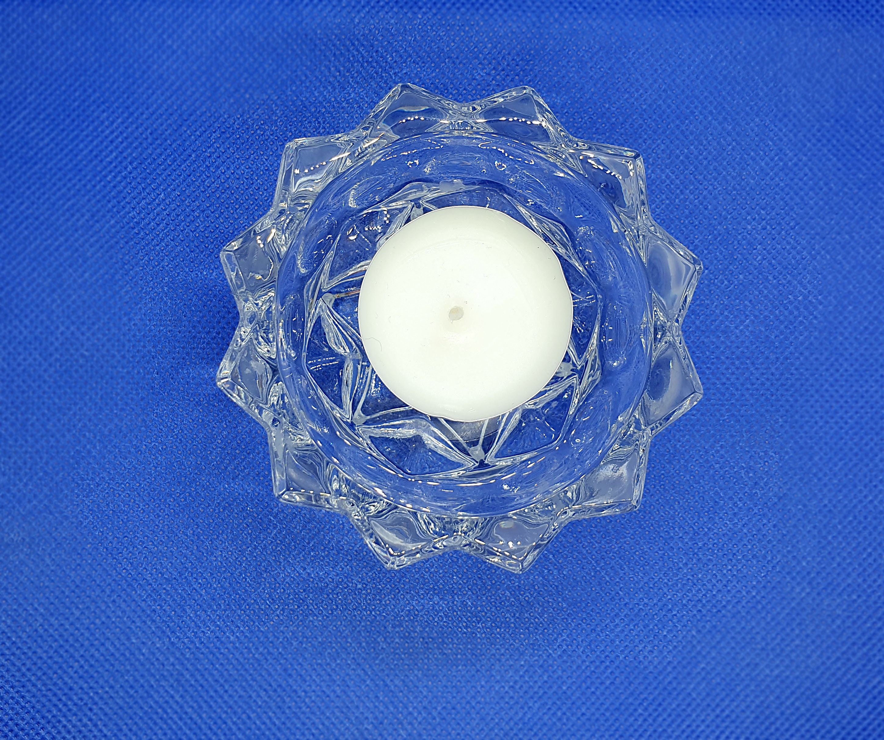Vintage Clear Solid Reims France Glass Candle Holder Vintage Etsy