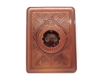 Vintage Outlet Cover Plate, Old Plug Wall Plate Made in Bulgaria, 80s Retro Socket Cover
