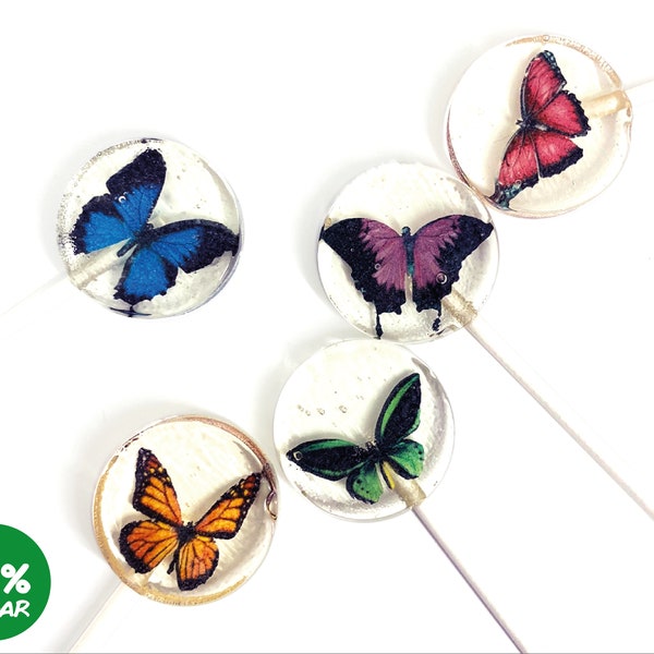 10ct. BUTTERFLY Sugar Free Lollipop, Sweet Clean Teeth with Xylitol and Isomalt. Enjoy lollolpop!