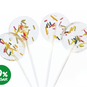 10ct. Sugar Free Sprinkles Lollipop, Sweet Clean Teeth with Xylitol and Isomalt. Enjoy lollolpop!