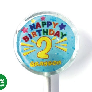 10ct Custom Birthday Lollipops: Sugar-Free Xylitol Treat
