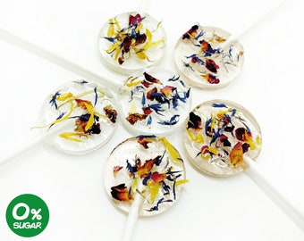 10ct. PETALS & BLOOMS Sugar Free Lollipop, Sweet Clean Teeth with Xylitol and Isomalt. Enjoy lollolpop!