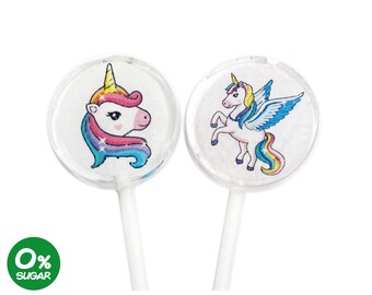 10ct. Unicorn Sugar Free Lollipop, Sweet Clean Teeth with Xylitol and Isomalt. Enjoy lollolpop!