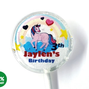 10ct Custom Unicorn Lollipops: Sugar-Free Xylitol Treat