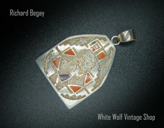 Richard Begay Navajo Overlay Storyteller Silver D… - image 1