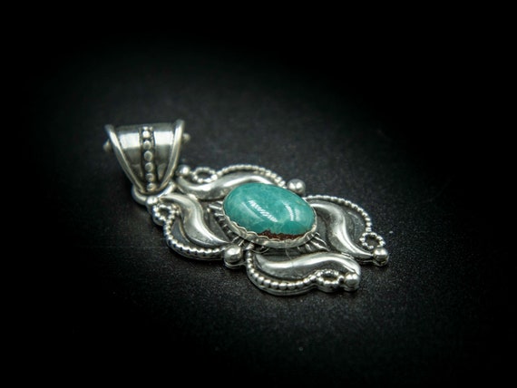 Lester James Kingman Turquoise Pendant - image 3