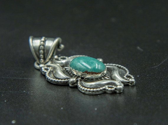 Lester James Kingman Turquoise Pendant - image 4