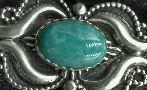 Lester James Kingman Turquoise Pendant - image 9