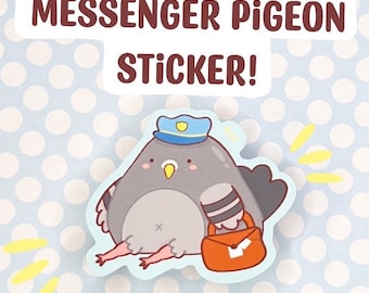 Mailman Pigeon Bird Sticker! || Weatherproof Matte Sticker