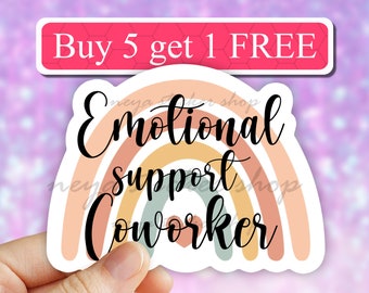 Emotional Support Coworker Vinyl Sticker, Coworker Gift, office sticke –  Neyastickershop