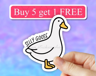 Silly Goose vinyl sticker, Funny meme stickers, laptop stickers, laptop decal, water bottle stickers, computer stickers, tumbler stickers