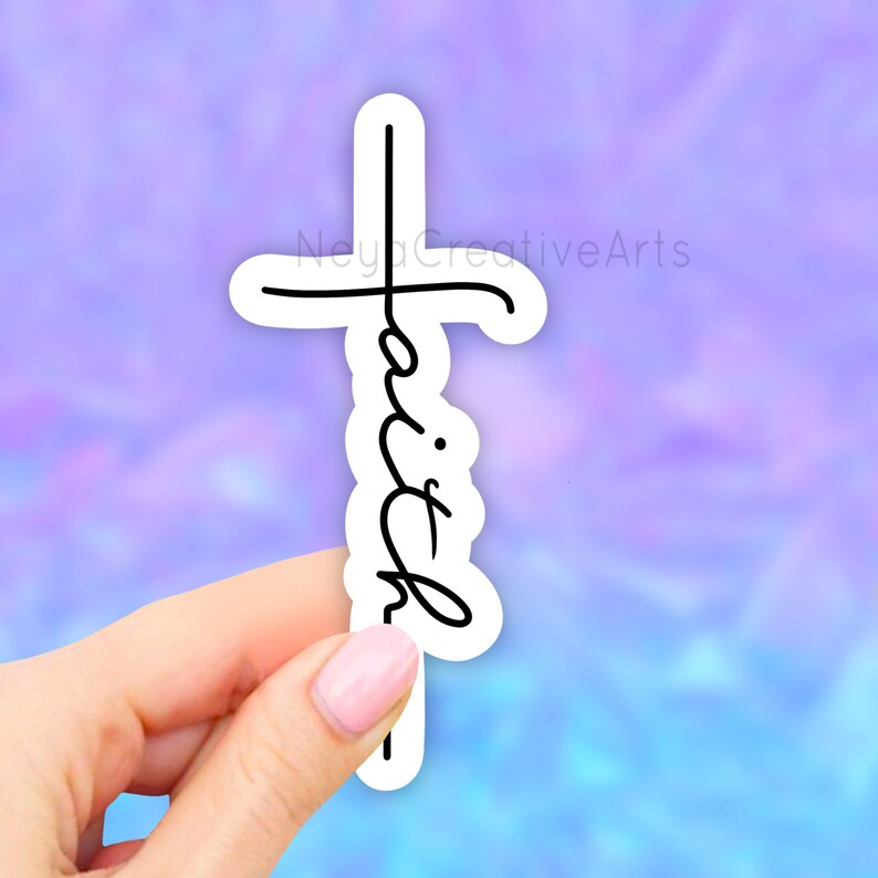 Faith Cross Sticker Religious Sticker VSCO Stickers Laptop Etsy