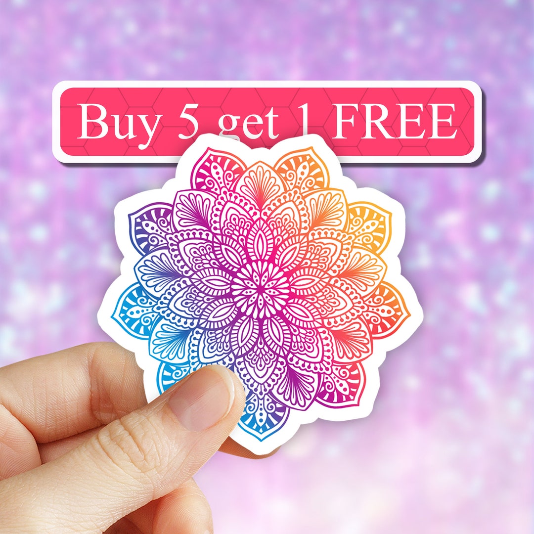 Beautiful Mandala Decal, Bohemian Sticker, Laptop Stickers, Boho