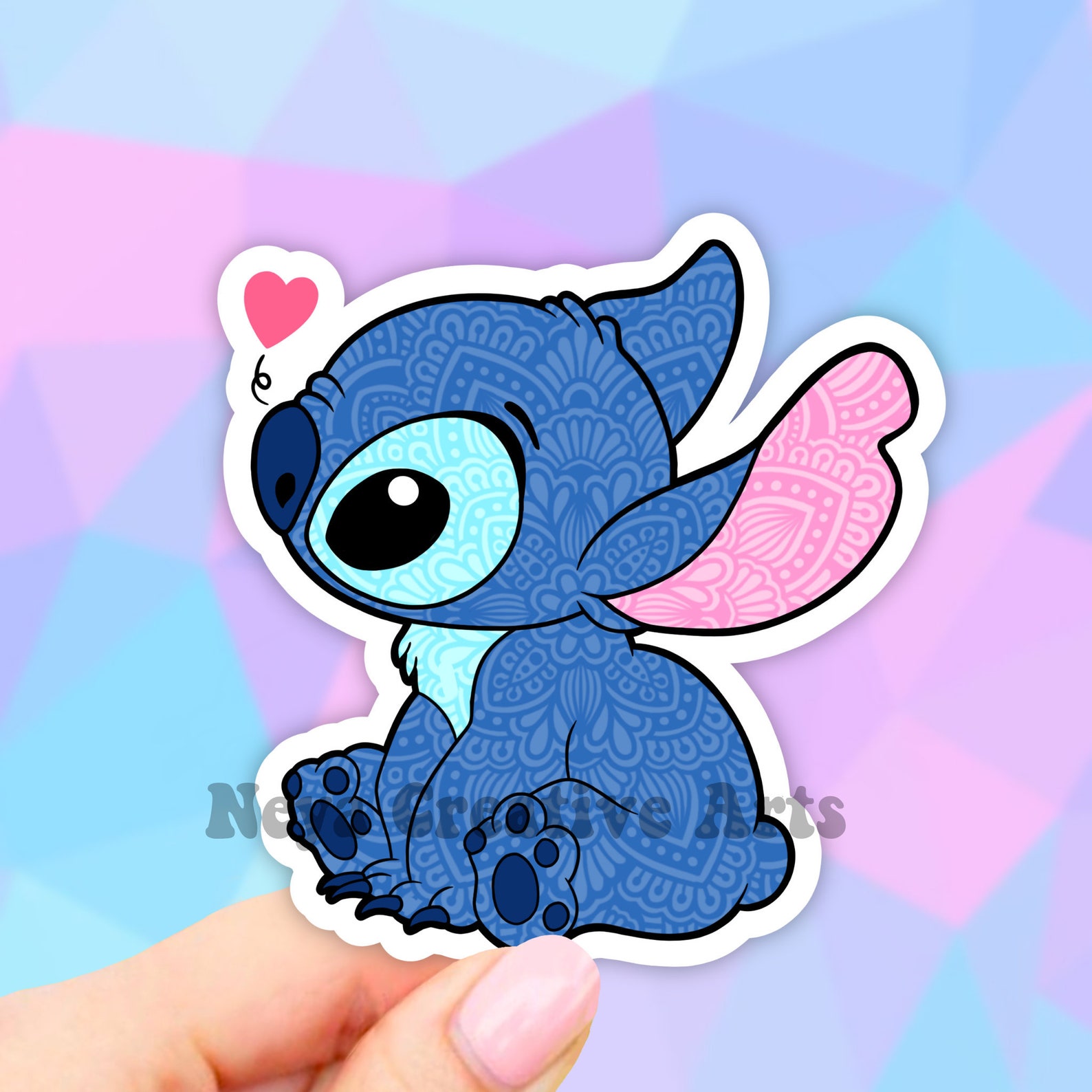 12 Stitch Heart Sticker Lilo and Stitch Cute Sticker Etsy