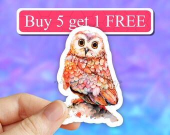Girl Who Loves Owls 2x2inch Waterproof Sticker