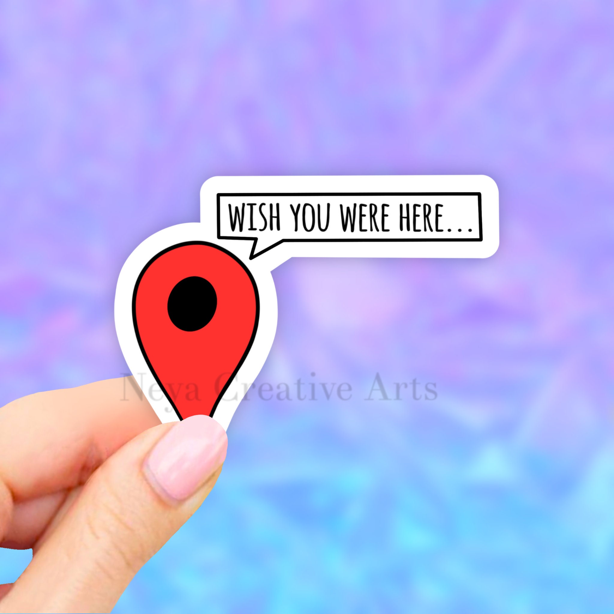 Wish You Were Here Sticker Laptop Stickers Aesthetic - Etsy