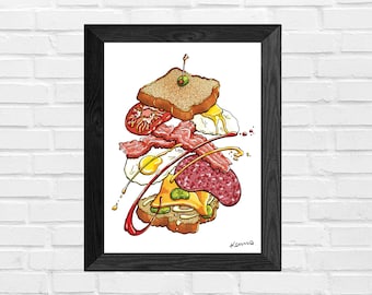 A1 Kebab Sandwich Istanbul Wall Art Poster Print 60x90cm 180gsm Food Gift #15849