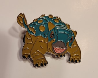 Jurassic World Camp Cretaceous Inspired Bumpy Ankylosaurus Dinosaur Soft Enamel PIn