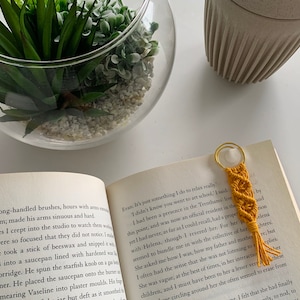 Macramé bladwijzer | Paginamarkering | Dagboek | Boekenlegger | Geweldig cadeau voor boekenliefhebbers | Verjaardagscadeau | Klein cadeautje