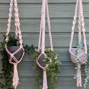 Macrame Plant Hangers Cotton Cord Natural image 2