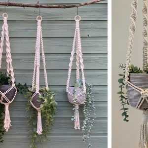 Macrame Plant Hangers Cotton Cord Natural image 1