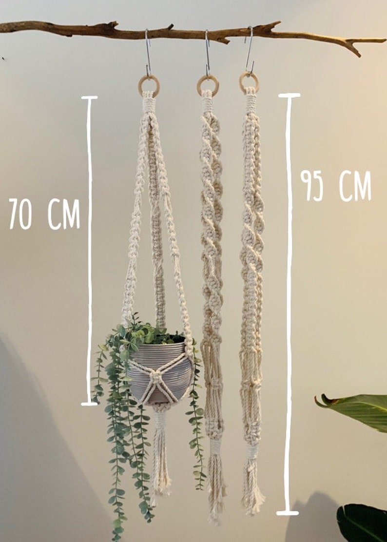 Macrame Plant Hangers Cotton Cord Natural image 7