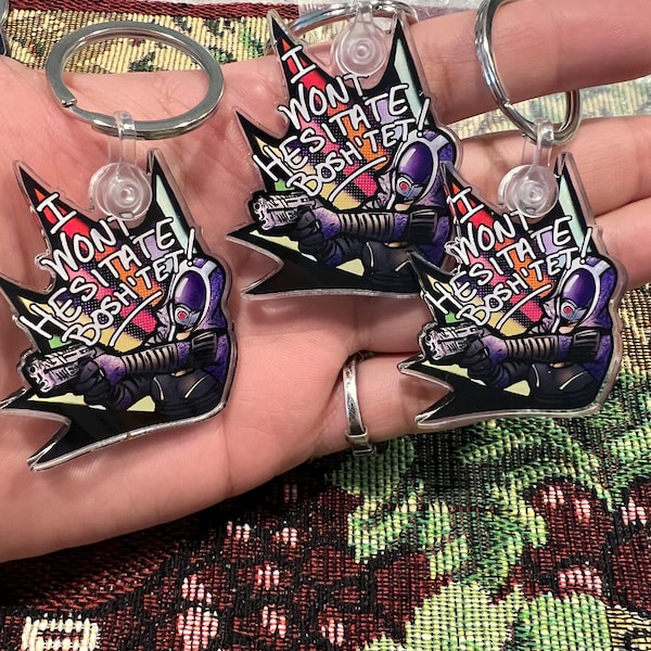 Tali Wont Hesitate Keychain and pin bundle