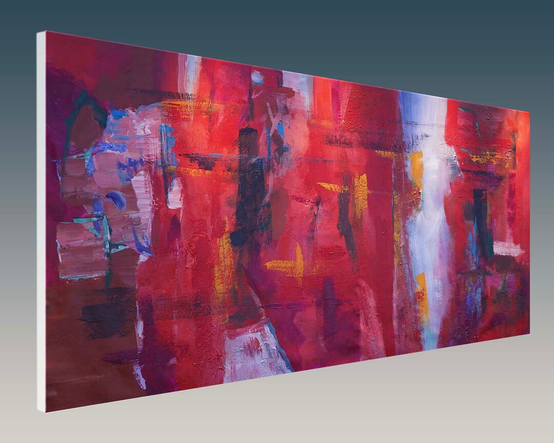 Large Abstract Oil Painting on Canvas, Modern Wall Art (56.69") - Etsy