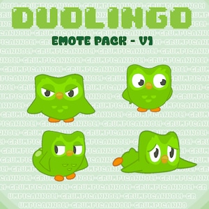 DUOLINGO EMOTE PACK- V1 - Etsy