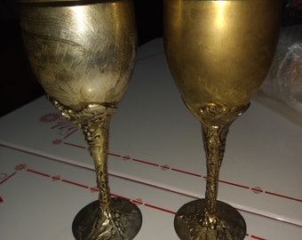 metal drinking goblets